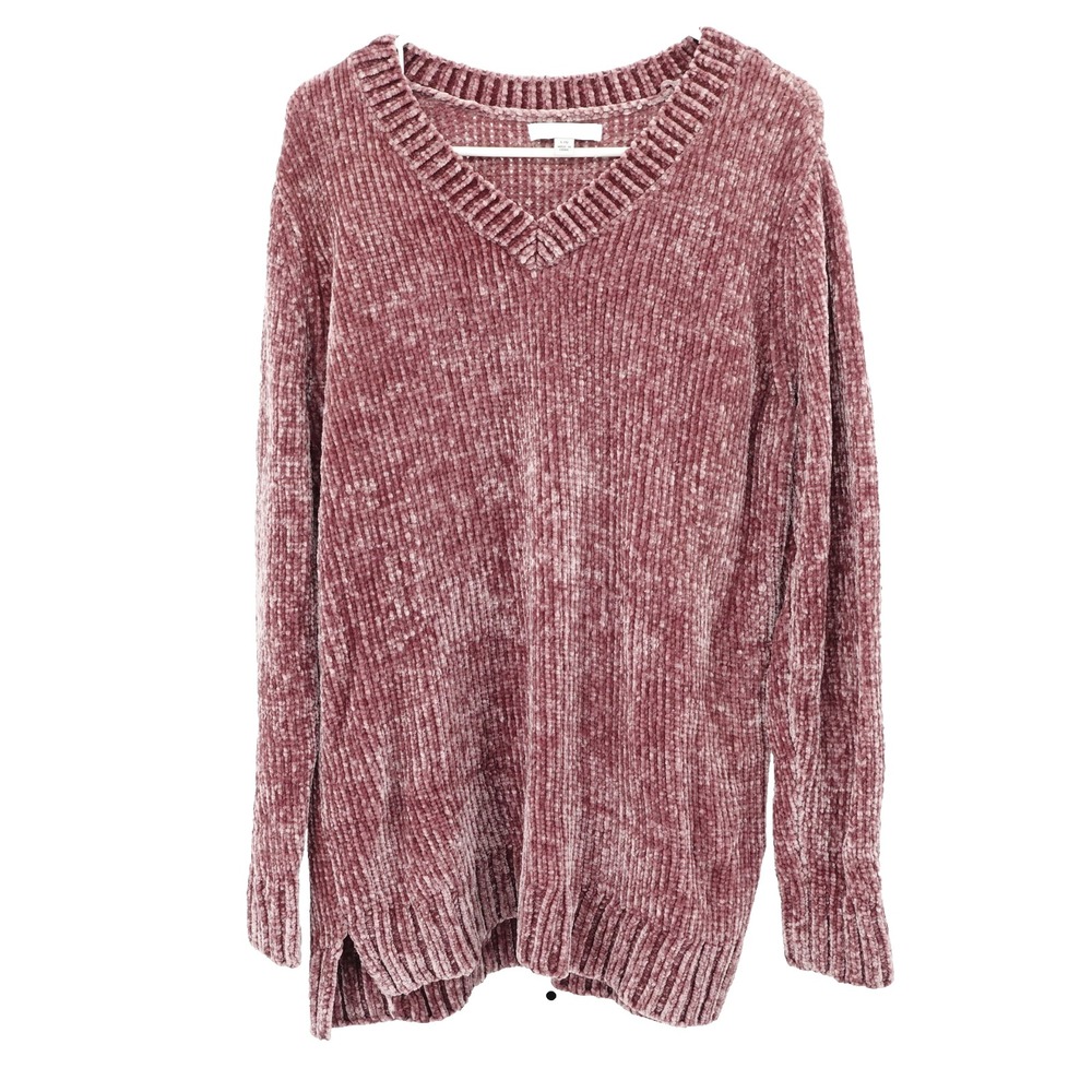 Orvis Chenille Sweater Womens SZ L Tunic Ribbed Oversized Holiday Cozy Soft